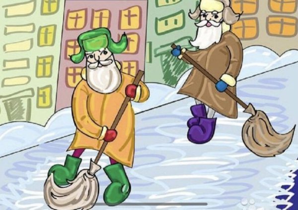 Уборка снега мульт