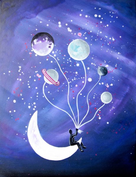 Луна абстракция