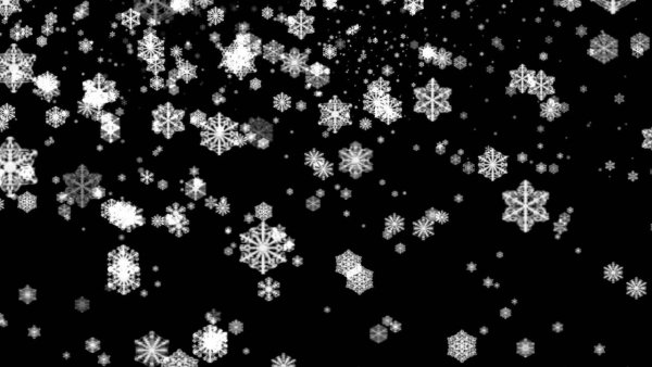 Снежинки на черном фоне
