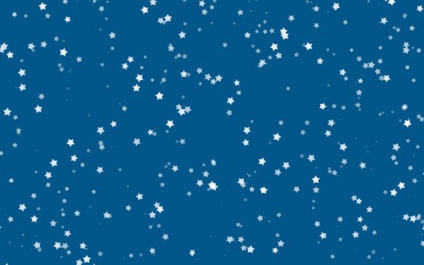 Синий фон падает снег