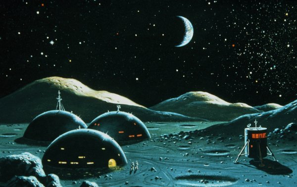 Картины Луна в городе