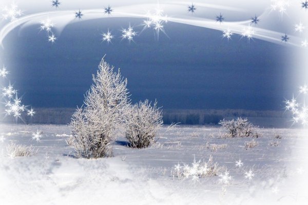 Снежинки падают