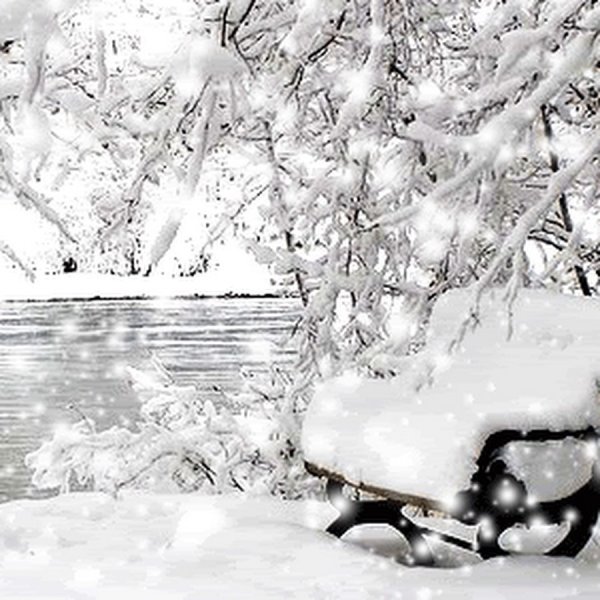 Белый снег анимация