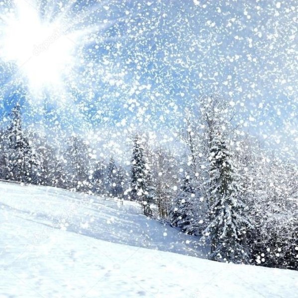 Снег идёт густой