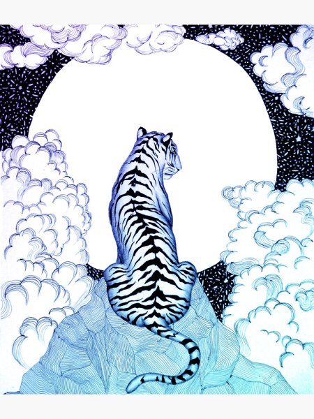 Лунный тигр рисунок