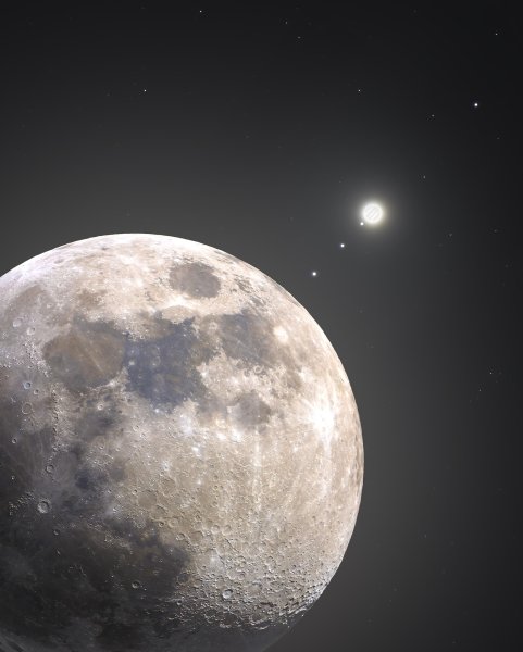 Полнолуние и Юпитер