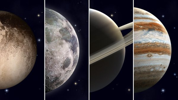 Плутон и Луна