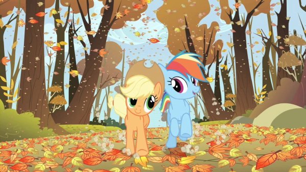 Радуга Дэш и Эпплджек осенний забег