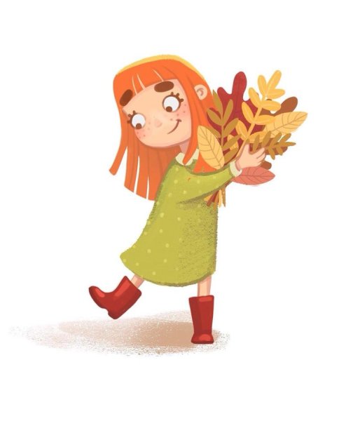 Рыжая девочка мультяшка