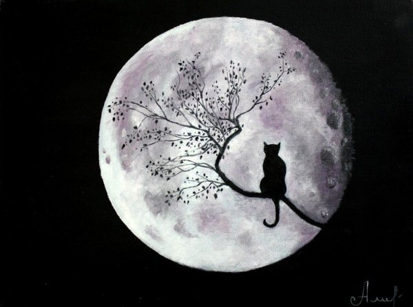 Луна карандашом