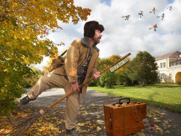 Веселый дворник