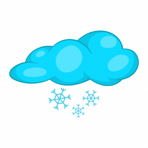 Тучка со снегом вектор