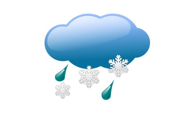 Облако со снежинками