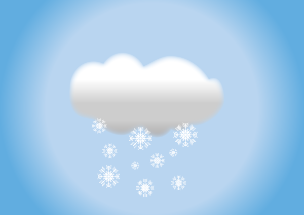 Тучка со снежинками