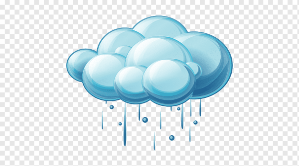 Тучка со снегом на прозрачном фоне