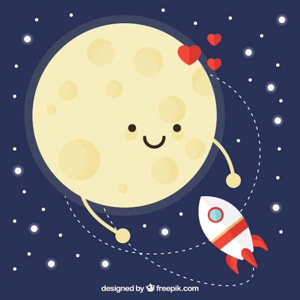 Мультяшная полная Луна