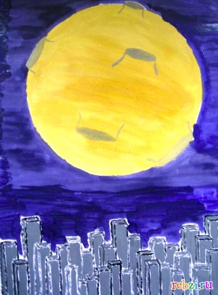 Луна рисовать детям