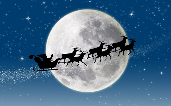 Новогодняя упряжка с оленями