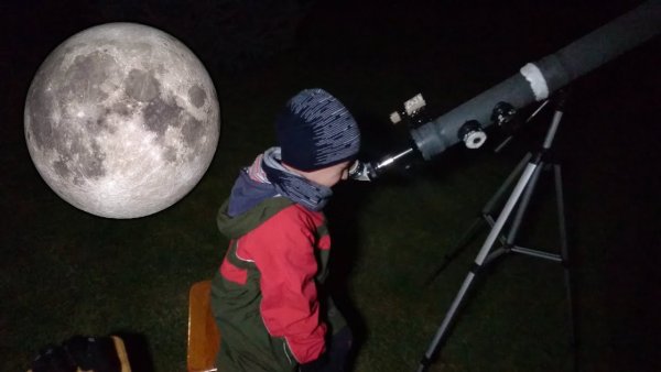 Луна в телескоп Мицар