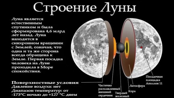 Общее строение Луны