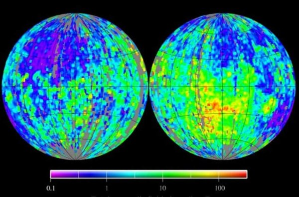 Величина магнитного поля Луны