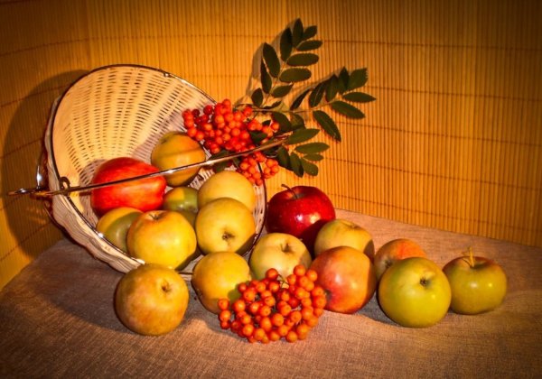 Осенний натюрморт с фруктами