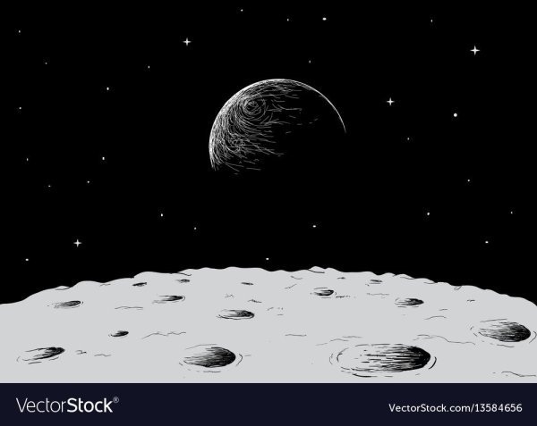Поверхность Луны вектор