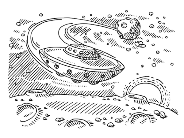 Поверхность Луны раскраска для детей