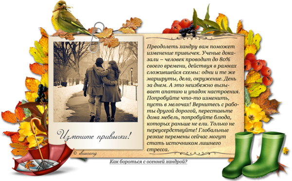 Способы борьбы с осенней депрессией