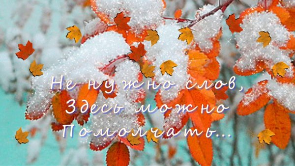С добрым снежным осенним утром