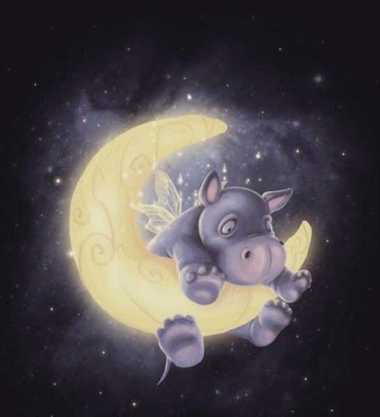 Мышка спит на Луне