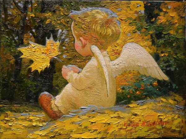 Картины художник Виктор Низовцев осенний ангел