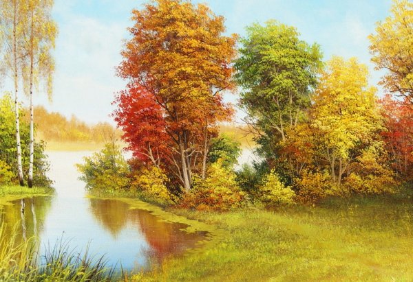 Пейзаж осень для детей