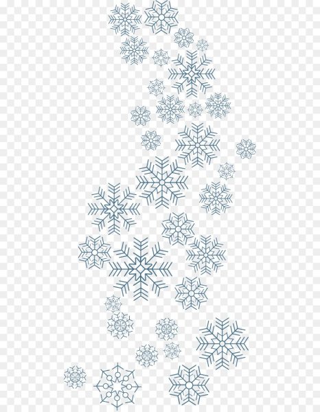 Снежинки на прозрачном фоне