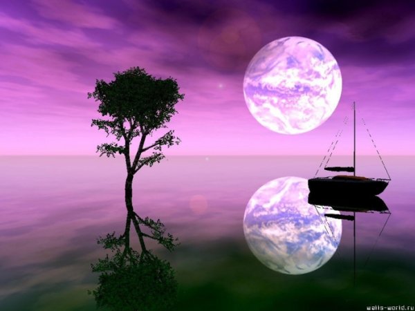 Фиолетовая Луна явление