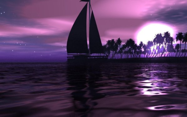 Фиолетовый корабль