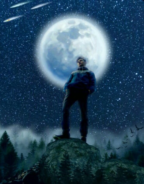 Парень и Луна