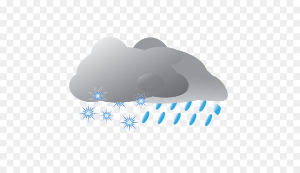 Тучка с дождиком и снегом