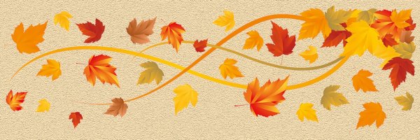 Бордюр из осенних листьев