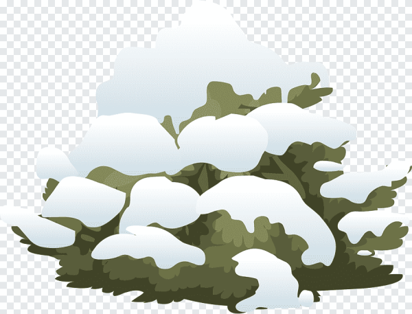 Дерево в сугробе вектор