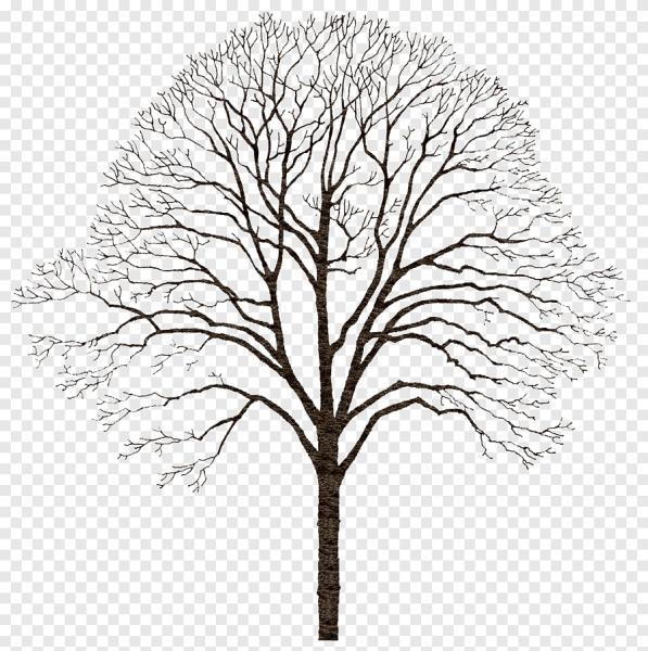 Мультяшное зимнее дерево