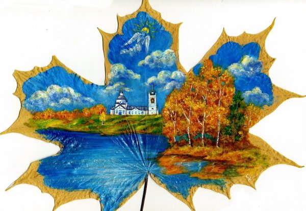 Картина кленовый лист