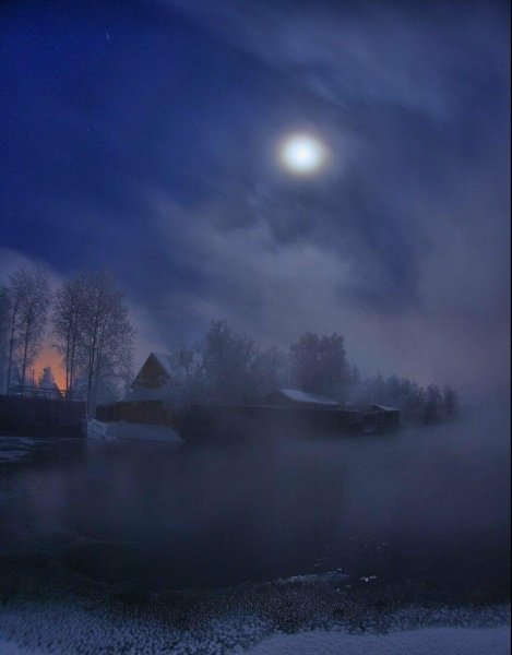 Метель ночью