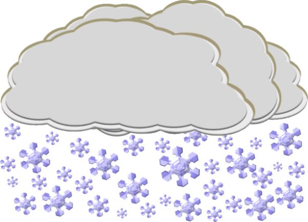 Снежные облака с глазами для детей
