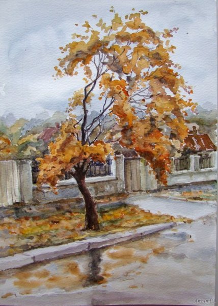 Елена Юшина осенний пейзаж