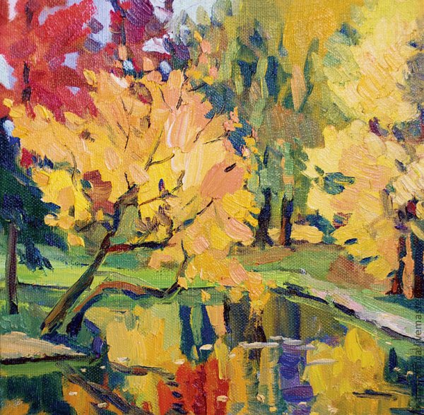 Осенний пейзаж в декоративном искусстве