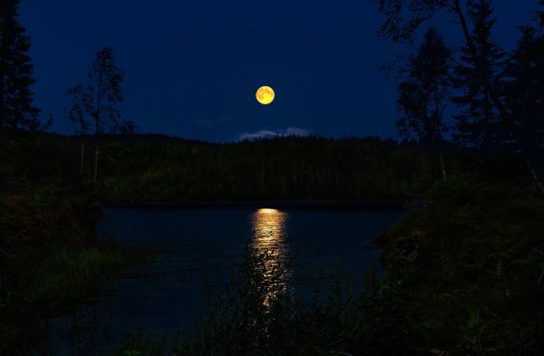 Ночь река Луна