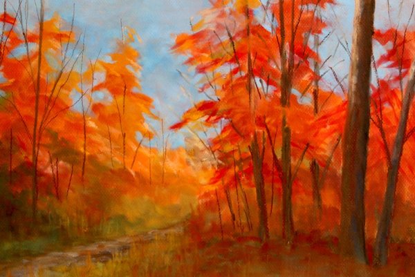 Осенние листья пастелью