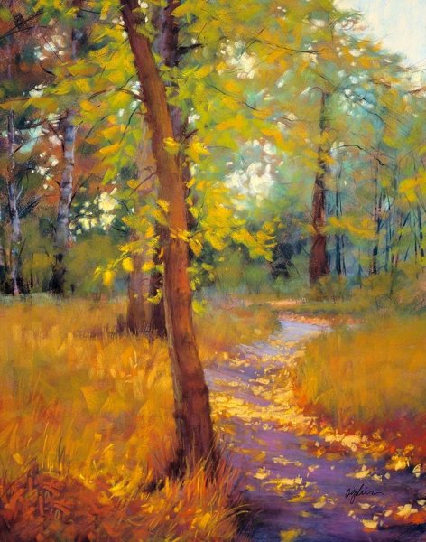 Осень картины пастелистов