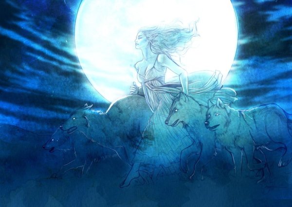 Волк Луна девушка